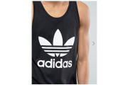 adidas Originals Trefoil Logo Tank In Black BK7104